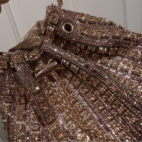 Rhinestone Rose Gold Bucket Bag NWT - Picture 3 of 6